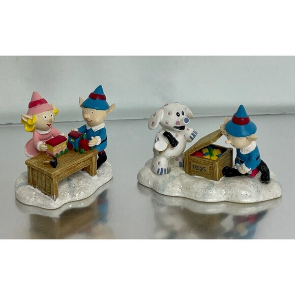 Hawthorne Village Rudolph's Christmas Town ELF WORKSHOP Set of 4 w/ COA - Picture 8 of 9